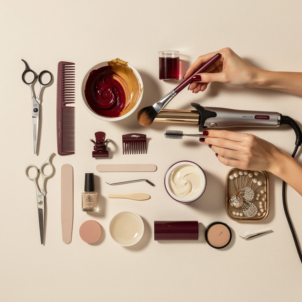 Nina Cabeleleiros profissionais oferecendo serviços completos de cabelo, coloração, penteados e beleza